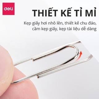 Hộp 200 Ghim Vòng Kẹp Giấy Deli Kẹp Tài Liệu Văn Phòng Phẩm Giữ Văn Bản Học Sinh Văn Phòng - 0037