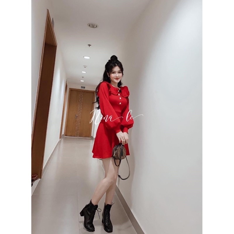 Set Áo Len mix Yếm nhung và Các Mẫu Váy Đón Tết