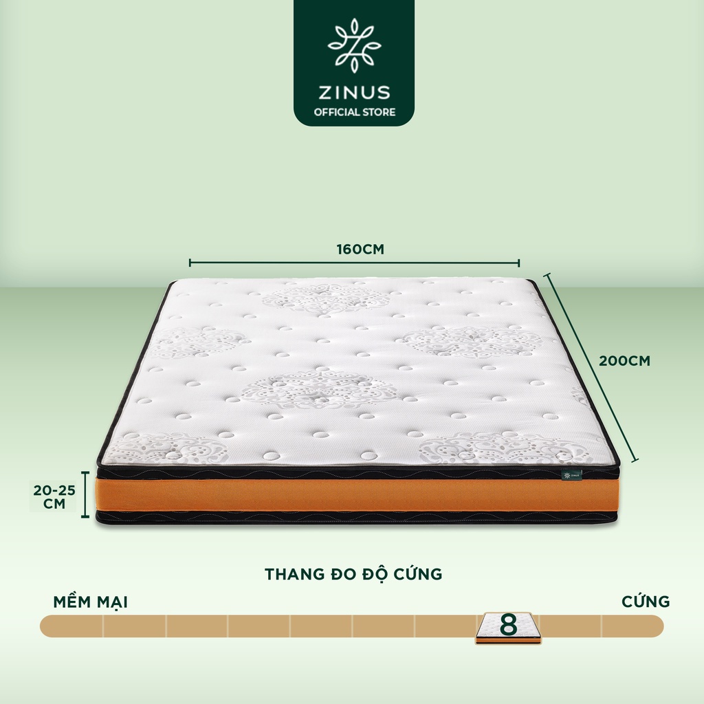 Ảnh Nệm Lò Xo Độc Lập Zinus Foam Mát Gel Mát Thế Hệ Mới Dày 20cm - 8in Spring Mattress 3