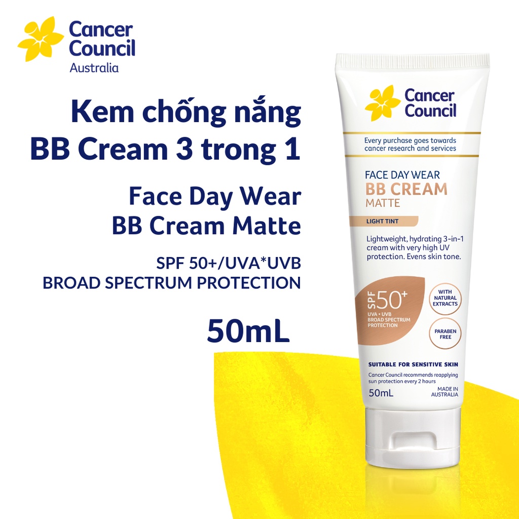 (Exp 3.25) Kem BB chống nắng Cancer Council BB Cream 3 trong 1 SPF50+/PA++++ 50ml Shopee Việt Nam