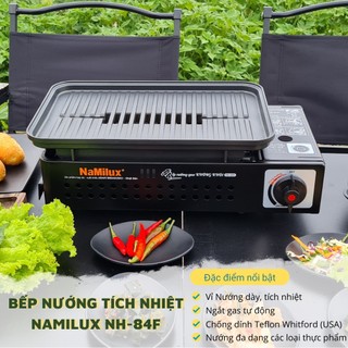 Bếp Nướng Tích Nhiệt NaMilux NH-84F | BBQ, Camping, Dã Ngoại│Cân Mọi Món Nướng: Beefsteak, Cá, Hải sản, Xiên que...