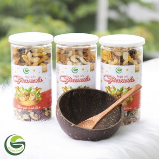 [TẶNG BÁT + MUỖNG GÁO DỪA] Combo 3 hộp Granola Siêu Hạt 90% hạt dinh dưỡng