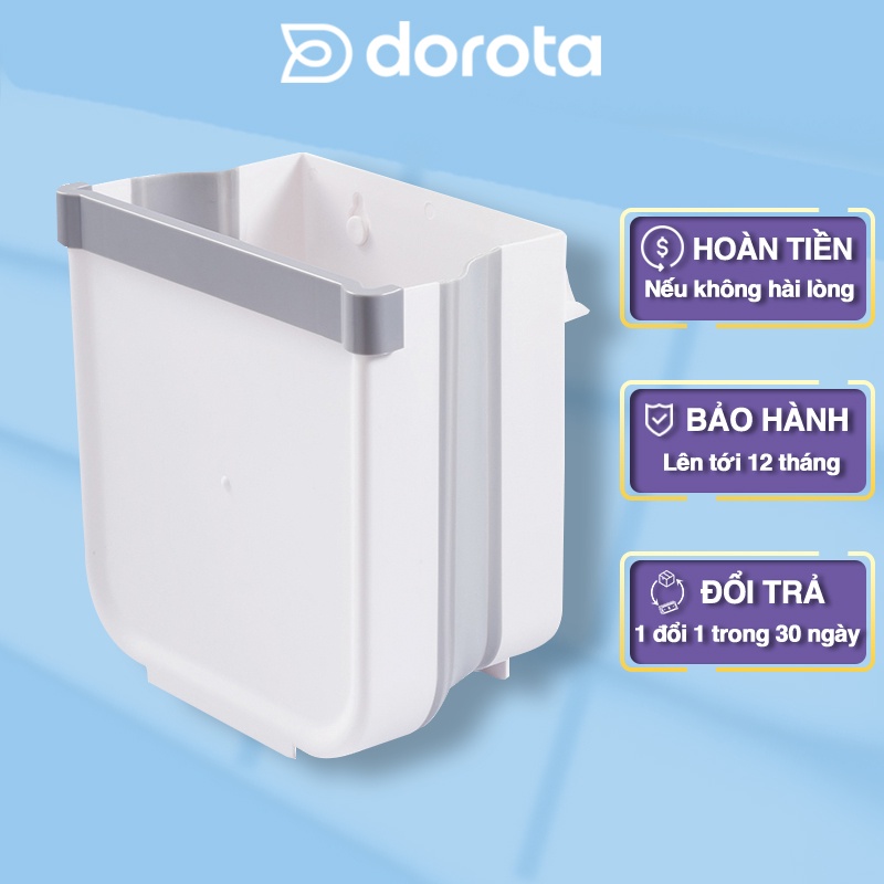Thùng rác treo tủ bếp DOROTA gấp gọn thông minh dễ dàng di chuyển AT342