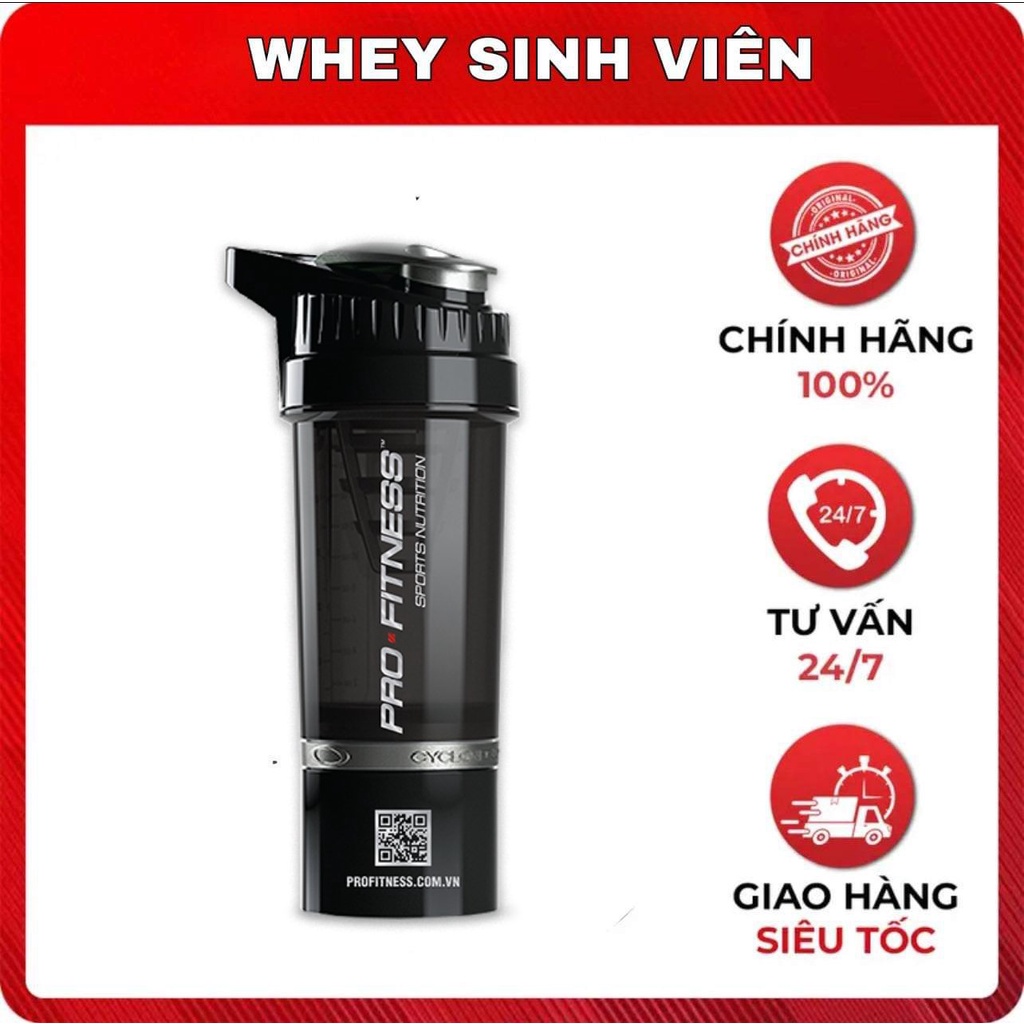 Shaker 2 ngăn profitness - bình lắc đựng nước đạp xe chạy bộ gym , thể ...