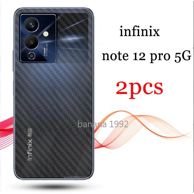2 Chiếc Dành Cho Infinix Zero 5G 2023 / Hot 11 2022 11 Chơi 12 Chơi / Infinix Note 12 G96 12 pro 5G 4G / Zero 20 5G Zero 5G / Smart 6 plus Smart 5 Phim Bảo Vệ Mặt Sau Bằng Sợi Carbon