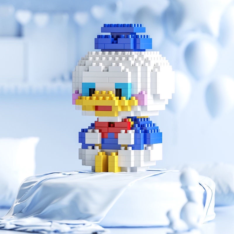 Đồ chơi xếp hình mini 3D size nhỡ 16cm lắp ghép hoạt hình đáng yêu