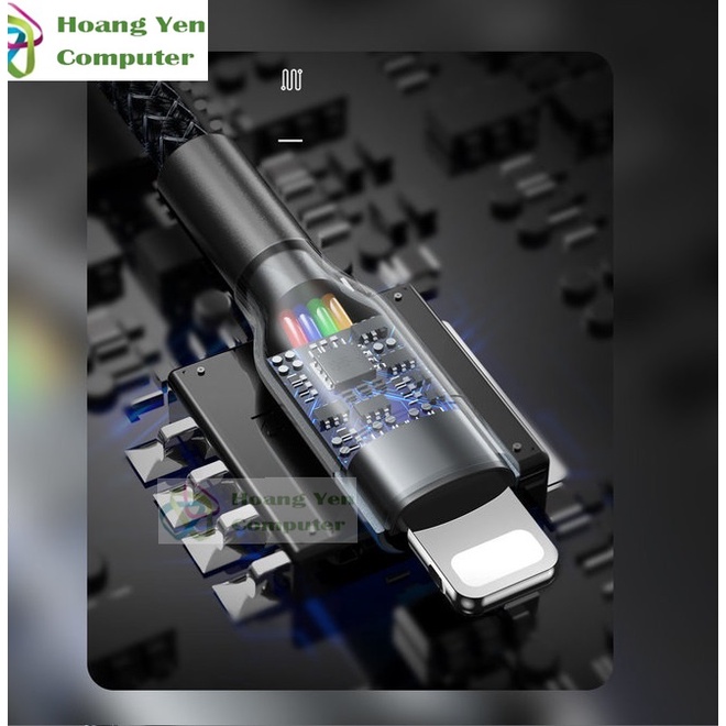 Cáp Sạc 3 Đầu Remax RC-070TH - Dây Dù Dài 1.2m - Bảo Hành 6 Tháng - Hoàng Yến Computer