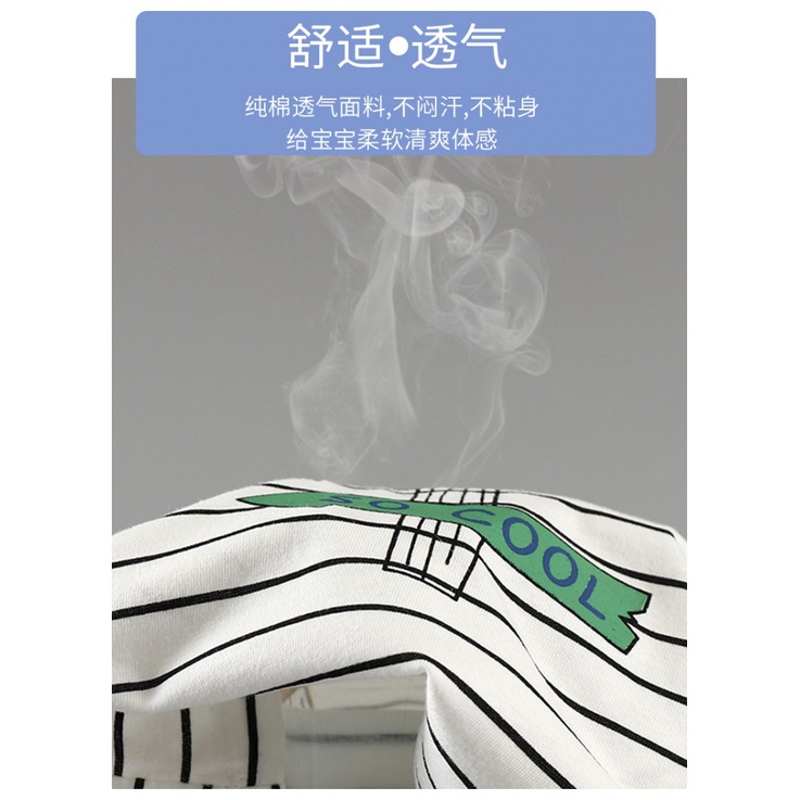 Trẻ Em Tay Ngắn Cotton Nguyên Chất Phong Cách Mới Áo Thun Bé Trai Hoạt Hình Bé Gái Tay Ngắn Phiên Bản Hàn Quốc Top