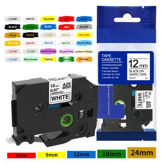 Băng Keo Trắng P-Touch 12mm Zz231 tze tape Cho Máy In Nhãn brother Pze231 Pt110
