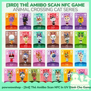 3rd Thẻ Amiibo Scan NFC Cat Series Dành Cho Game Animal Crossing New Horizons Nintendo Switch