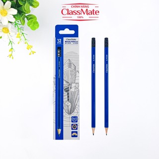 Bút Chì Gỗ 2B Lục Giác Kèm Tẩy CLASSMATE -1 Chiếc, Nét Bút Mịn, Dùng Để Luyện Chữ Cho Học Sinh PC404
