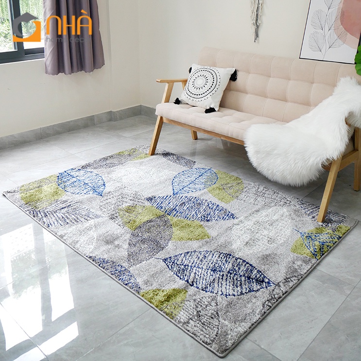 Thảm Lông Sợi Ngắn Victoria Cao cấp Họa Tiết Hình Học Đơn Giản Sang Trọng