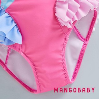 Mgg-kids Đồ Bơi Bé Gái Hoạt Hình Cá Ngựa In Hình Không Tay Lưng Xù Đồ Bơi Đi Biển Đồ Tắm