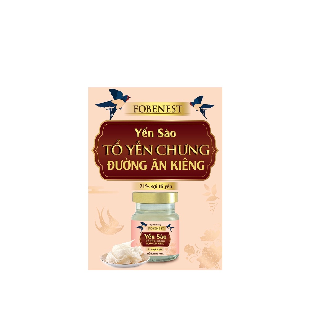 Hộp Yến Sào Đường Kiêng Fobe Dành Cho Người Ăn Kiêng, Có Thể Dùng Cho Người Tiểu Đường N2 - Lọ 70ml