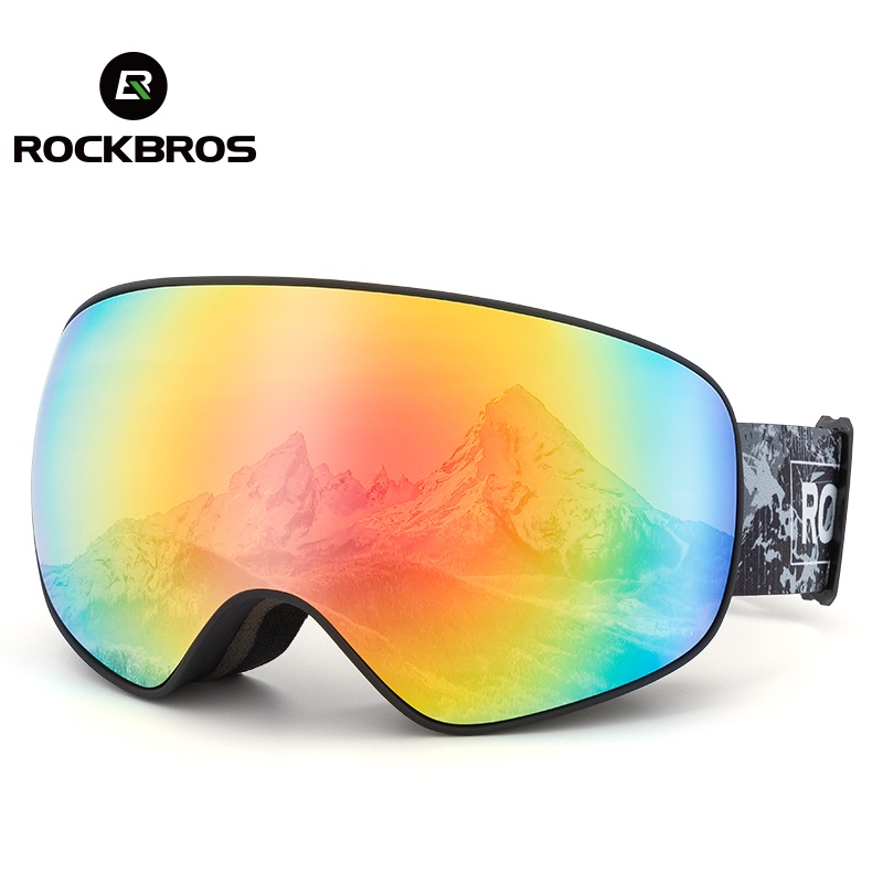 Kính trượt tuyết ROCKBROS Kính chống sương mù Kính chống gió Cận thị Người lớn Trẻ em Thiết bị thể thao tuyết