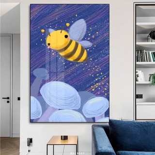 Tranh Treo Phòng Bé Con Vật Đáng Yêu (60x90cm) - Tranh Laminate Tráng Gương
