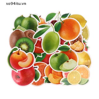 Set 50 Sticker Dán Trang Trí Tủ Lạnh Hình Trái Cây Xinh Xắn