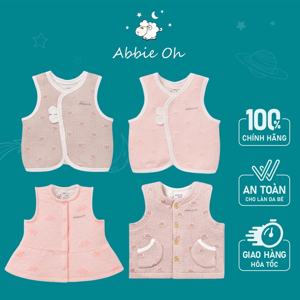 Áo gile thu đông phối tai đám mây ABBIEOH cho bé trai và bé gái 3 Tháng - 3 Tuổi GL368 GL420 GL383