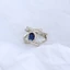 Bộ nhẫn hình bầu dục tinh tế với trang sức Zircon hiện đại và phong cách khảm vi mô