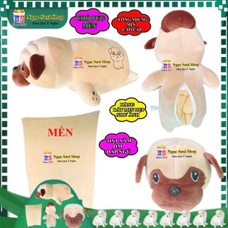 CHÓ PUG MỀN 3IN1 DÙNG NẰM ÔM ĐẮP NGỦ LÀM QUÀ TẶNG TUYỆT VỜI - GẤU MỀN 3IN1 HÌNH CON CHÓ