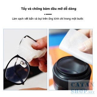 Hộp 100 Miếng Khăn Giấy Lau Kính Nano Dùng 1 Lần, Giúp Lau Sạch Bụi, Bám Bẩn, Chống Nhờn Trên Bề Mặt Kính GD668-LauNano
