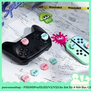 [Sẵn VN - Hỏa Tốc] PS5/NSPro/Oled/V1/V2/Lite Set 4 Bọc Analog Dành Cho Joycon Nintendo Switch / Tay Cầm Mẫu Splatoon 3