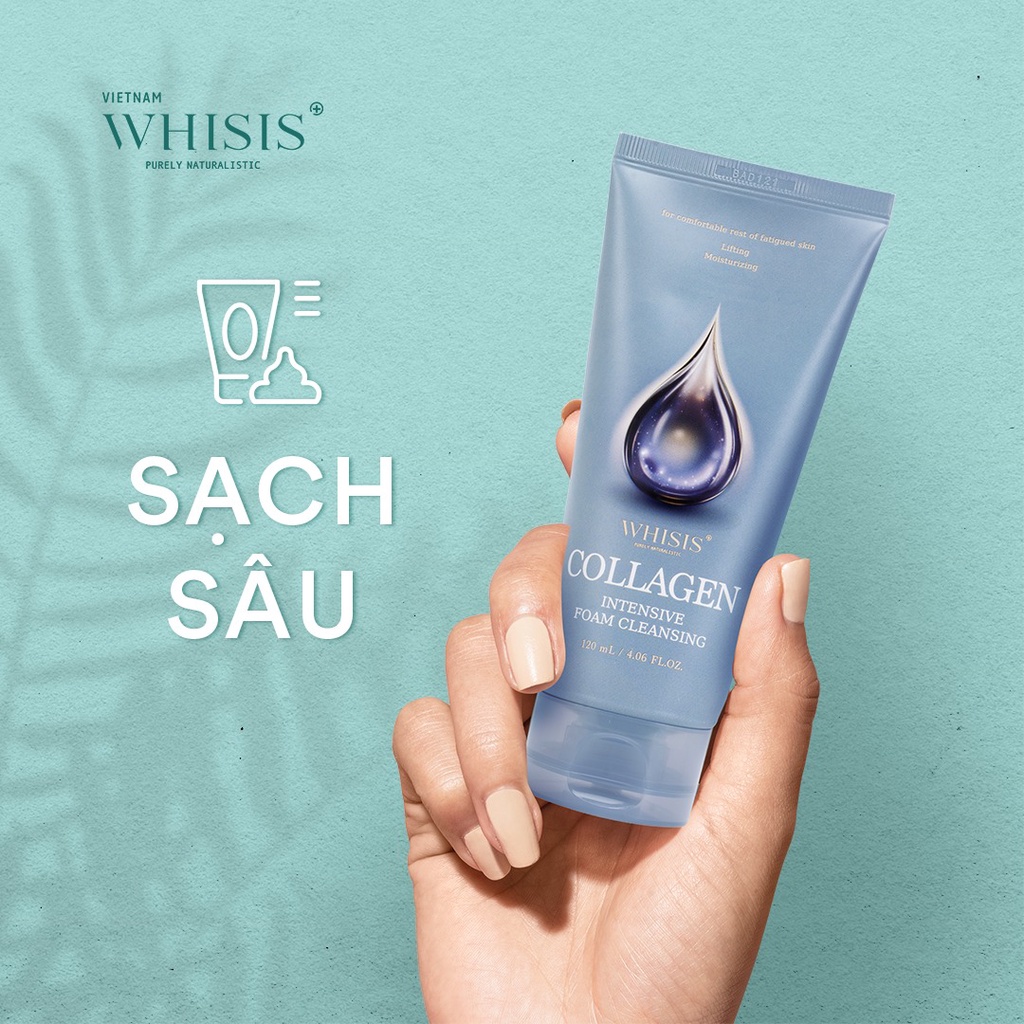 Ảnh Combo 2 Sữa Rửa Mặt Collagen Hàn Quốc WHISIS Collagen Intensive Foam Cleansing 120ml 2