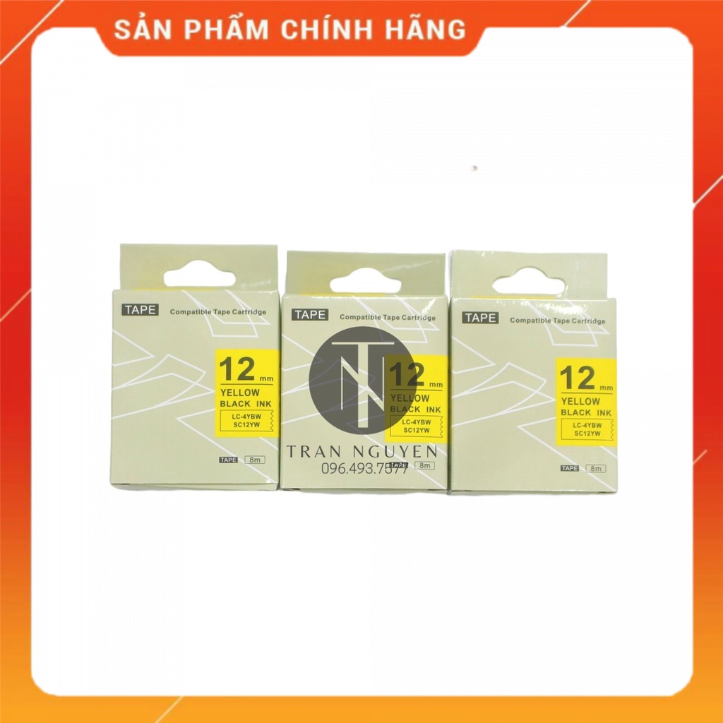 [Combo 3 hộp] NHÃN IN TEPRA-EPSON LC-4YBW (SC12YW) – CHỮ ĐEN NỀN VÀNG ...
