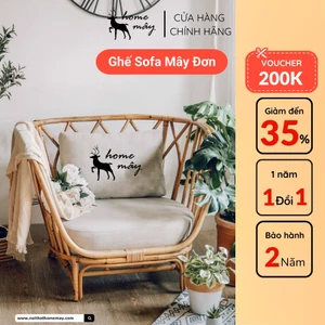 Ghế Sofa Mây Vòng Đơn HOME MÂY CAO CẤP - Trang Trí Phòng Khách, Khách Sạn, Quán Cafe, Homestay