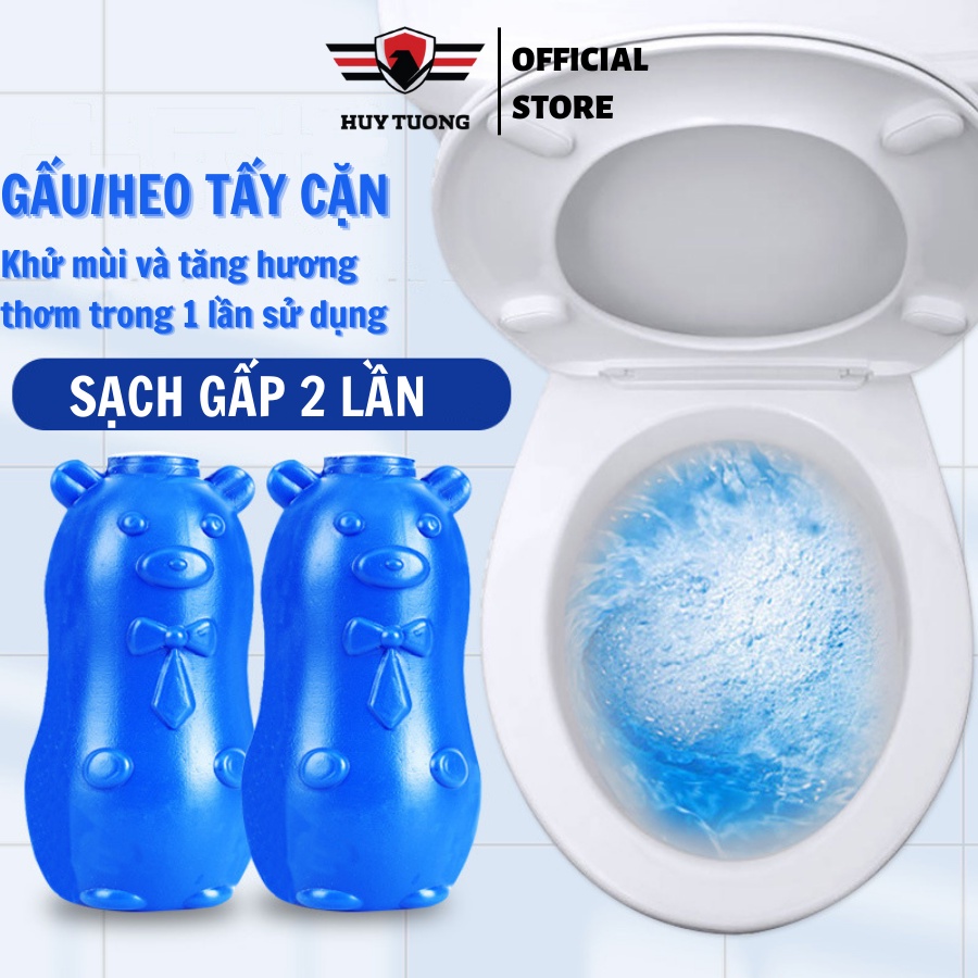 Ảnh Lọ thả bồn cầu hình HEO/GẤU, diệt khuẩn khử mùi tẩy sạch các mảng bám toilet - HUY TUONG 2