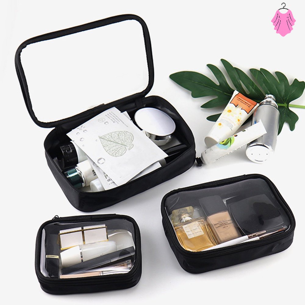 3 Kích Thước Túi Trang Điểm Thời Trang Trong Suốt Du Lịch Di Động Mini Wash Túi Bảo Quản Nữ Dây Kéo Tổ Chức Túi Đựng Mỹ Phẩm
