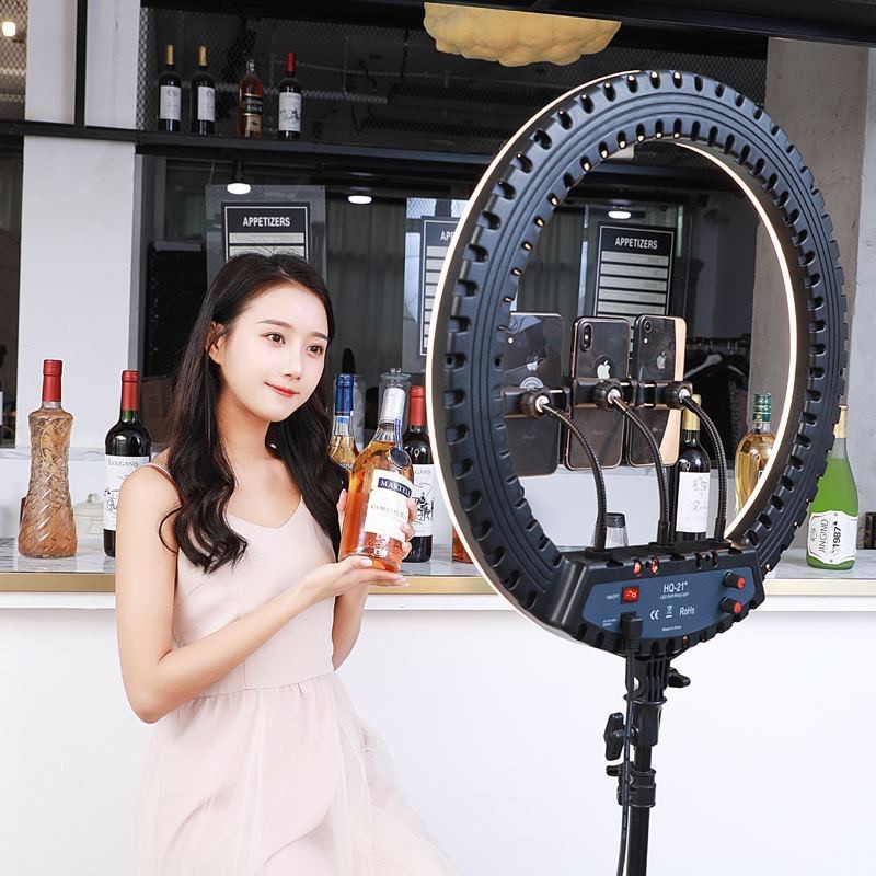 Đèn livestream 45 56 cm 3 kẹp 3 chế độ sáng kèm điều khiển và Chân 2m1 cao cấp hỗ trợ chụp ảnh video livestream bán hàng