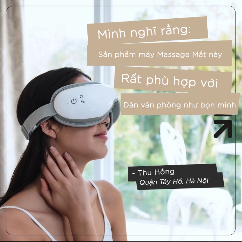 Ảnh Máy Massage Mắt Cao Cấp KINGTECH KY-925 Mát xa Túi Khí Kèm Nhiệt, Tích Hợp Bluetooth - Chính Hãng 3