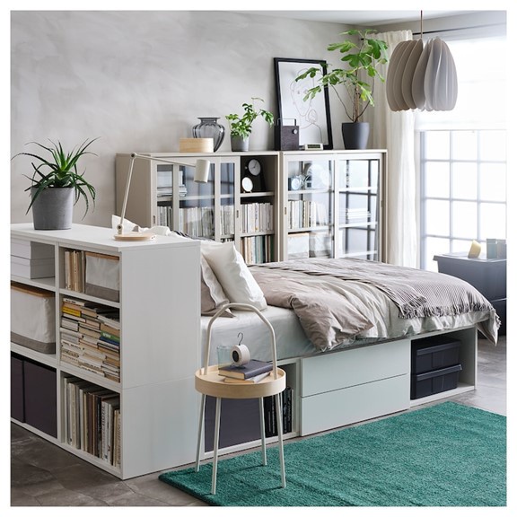 Ảnh GALLOTTI, Giường ngủ đa năng kèm Kệ sách, 1m4 BED_008, 140x244x103cm, Giường ngủ gỗ Scandi Home 3