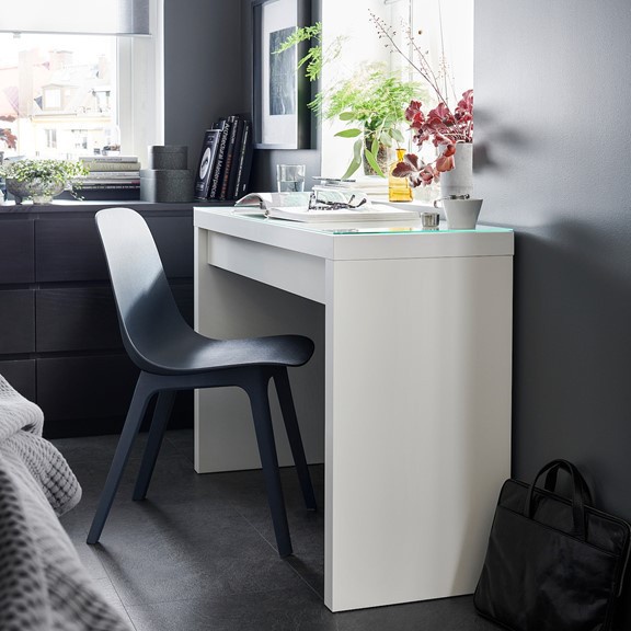 Ảnh MOLTENI, Bàn trang điểm, bàn làm việc, bàn học 1 tủ kéo DEK_004, 120x39x78cm, bàn gỗ Scandi Home 3