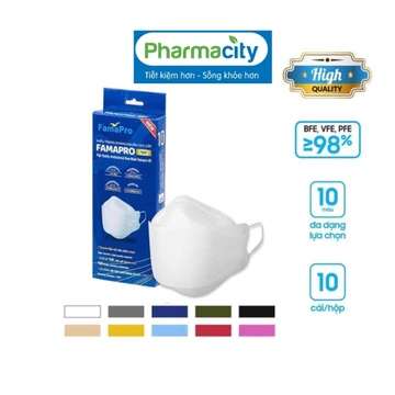 Khẩu trang 4D KF94 FAMAPRO HÀN QUỐC - Khẩu trang thời trang cao cấp - Hộp 10 cái
