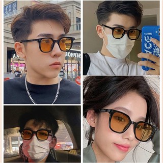 Kính mát nam nữ mắt vuông nhiều màu freesize, kính râm đi biển thiết kế 2 chấm đẹp có Kèm Hộp GK06