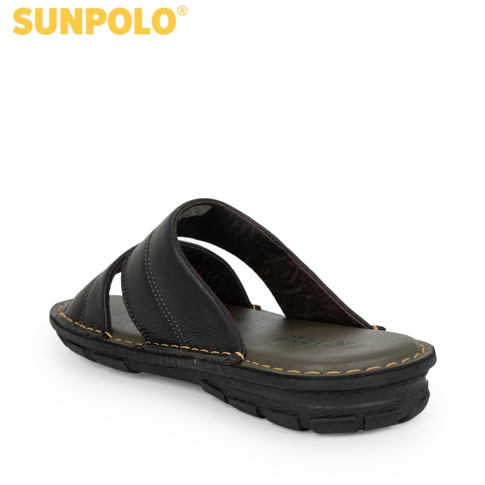 Ảnh Dép quai ngang nam da bò cao cấp SUNPOLO AQN029 2