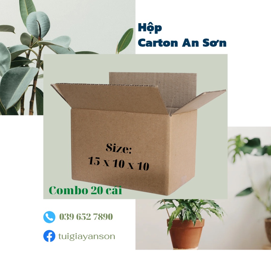 Hộp Bìa Giấy Carton 15x10x10cmđa dạng, phong phú