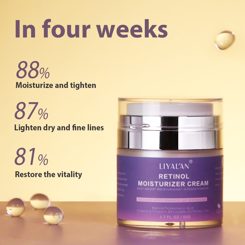 Ảnh Kem dưỡng ẩm LIYALAN 50g retinol hữu cơ tự nhiên chống lão hóa da cho nữ 3