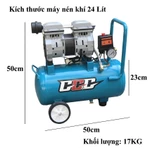 Máy nén khí mini không dầu GT30L, bình 24 lít Công suất 600w chính hãng GGG, Máy nén bơm hơi khí nén không ồn, khí sạch — ảnh 3