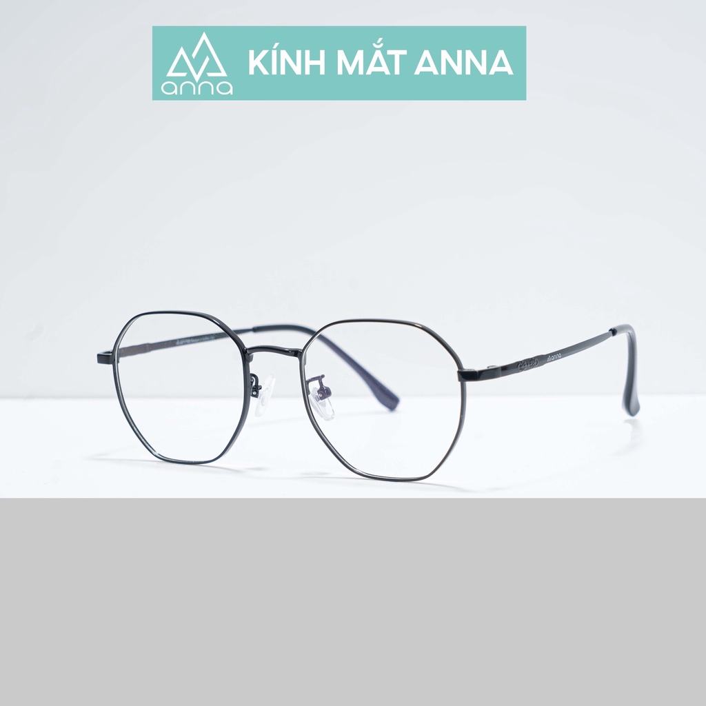 Gọng kính mắt thời trang ANNA nam nữ dáng tròn chất liệu kim loại cao cấp 380CK048