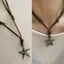 Miss * Có Thể Điều Chỉnh Dây Da Ngôi Sao Mặt Dây Chuyền Vòng Cổ Nữ Vintage Phong Cách Dân Tộc Boho Vòng Cổ Bông Tai Kẹp Trang Sức Truy Cập