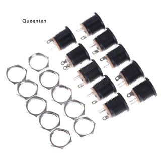 Queenten 10 CÁI 022 2.1x5.5 mm PCB Myung Jack cắm điện Ổ cắm màu đen QT