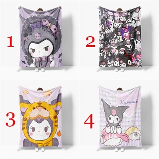 Kuromi 4 Kích Thước Flannel Chăn Kuromi Giai Điệu Dễ Thương Thời Trang Trẻ Em Đơn Mặt Mềm Mại Thoải Mái Ấm Giường Chăn Điều Hòa Không Khí Chăn