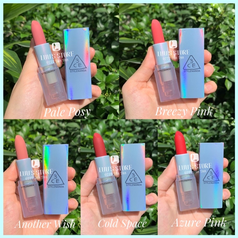 Son Thỏi 3CE Soft Matte Vỏ Xanh Summer Collection | Shopee Việt Nam