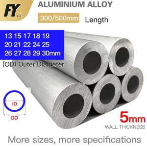 Ống Nhôm Dày 5mm 13-30mm Thẳng 300mm 500mm Dài 13 14 15 16 17 18 19 20 21 22 24 25 26 27 28 29 30mm