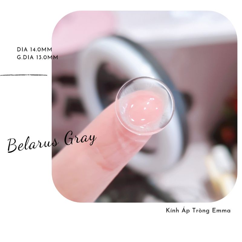 Kính Áp Tròng Belarus Gray | Lens áp tròng 14.0Xám Khói Tự Nhiên | Kính Áp Tròng Emma