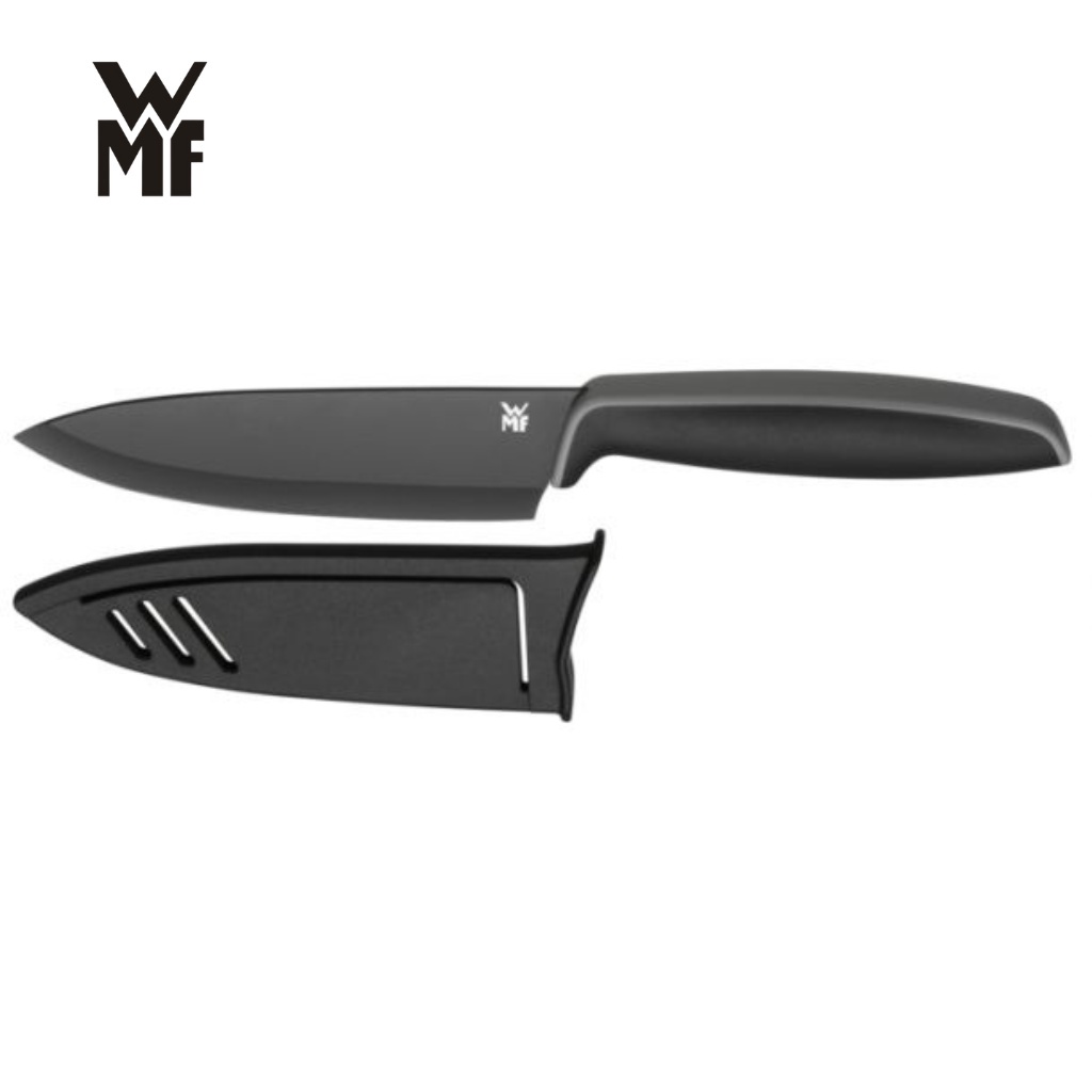 Ảnh Bộ 2 Dao Thái Màu Đen, Đỏ WMF TOUCH Chất Liệu Thép Không Gỉ, Tay Cầm Bằng Nhựa, Có Nắp Bảo Vệ 2
