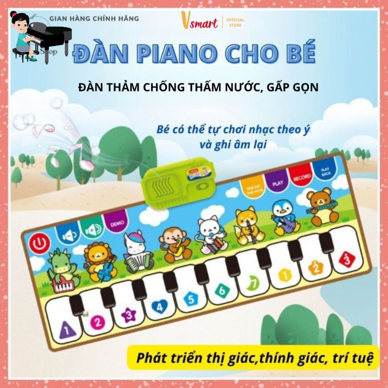 🎁Hỏa Tốc🎁Đàn piano -Thảm âm nhạc kiểu dáng đàn phím dành cho bé, giúp trẻ phát triển năng khiếu, cảm thụ âm nhạc